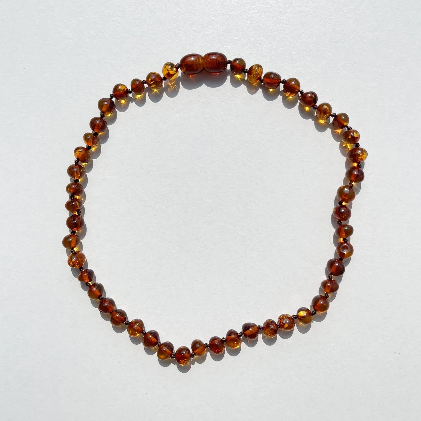 【_r_.handmadeさま専用ページ】Amber Necklace- Cognac - 32cm