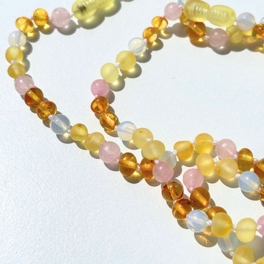 Amber Necklace - Pastel Colors - 45cm