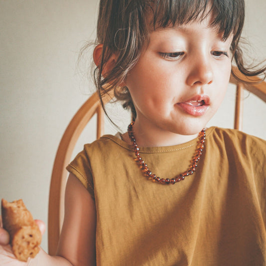 アンバーネックレス コニャックアンバー 40cm