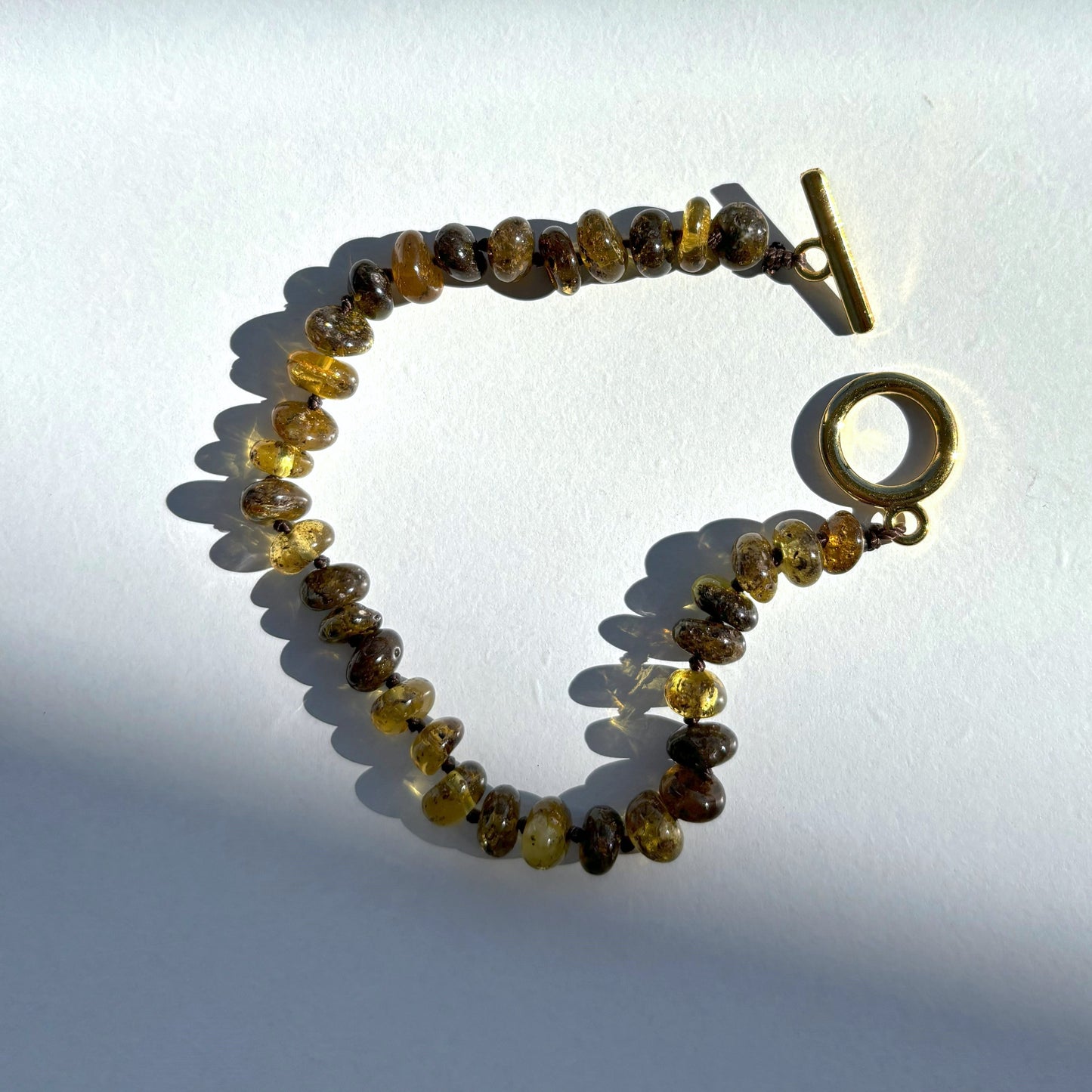 【junkk222さま専用ページ】Amber bracelet - Green - 20cm