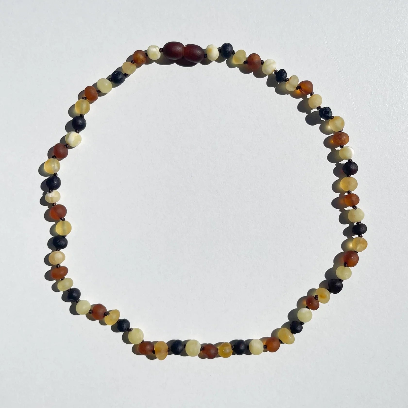 【 tajinkoooさま専用 】Amber Necklace - unpolished multicolor -45cm