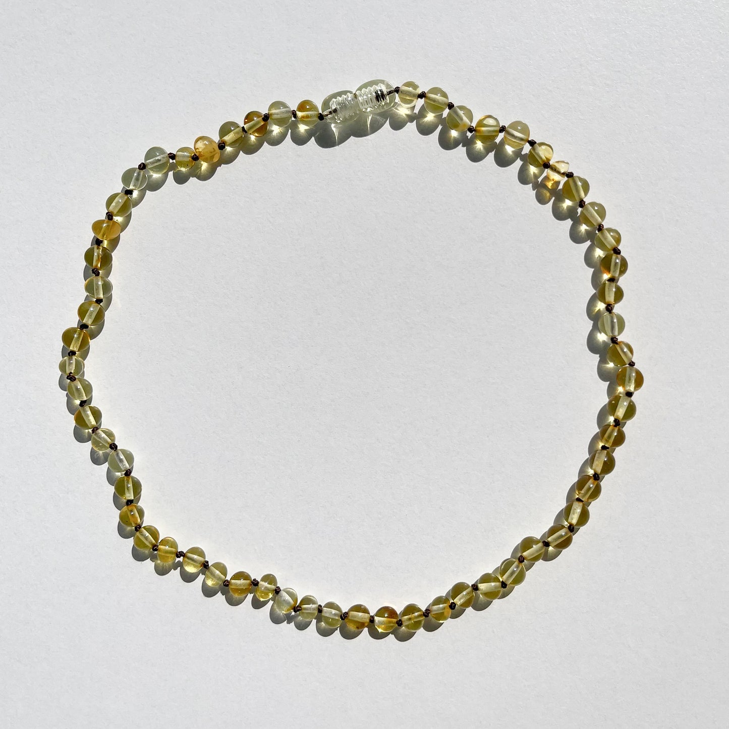 Amber Necklace - Lemon - 40cm