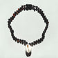 Amber Necklace with Cowrie Shell - Cherry- 32cm