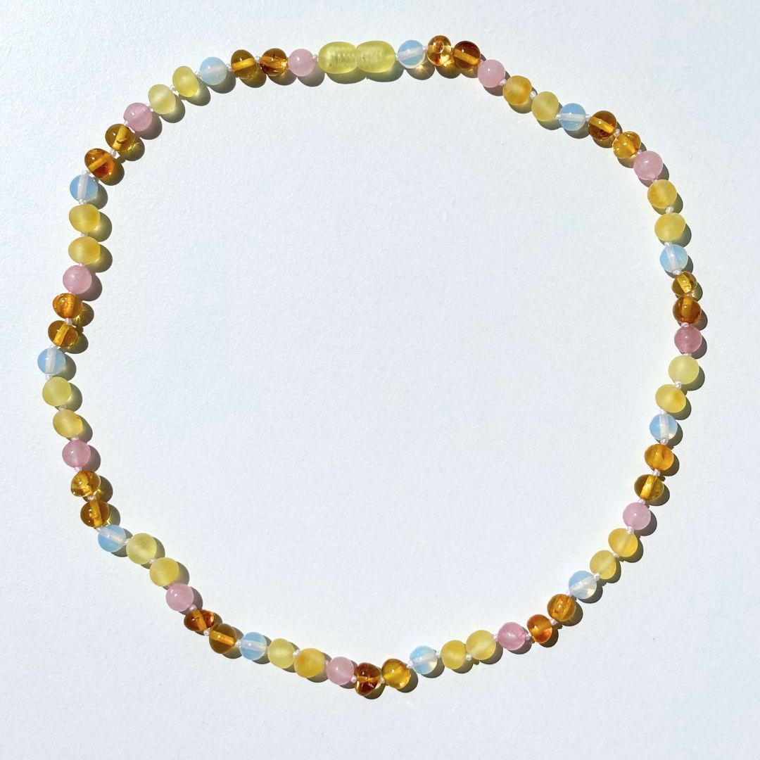 Amber Necklace - Pastel Colors - 45cm