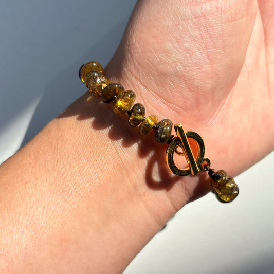 Amber bracelet - Green - 19cm