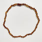 【_olinguito_さま専用ページ】Amber Necklace - cognac -40/45・- Raw Cognac + Aquamarine-40/45