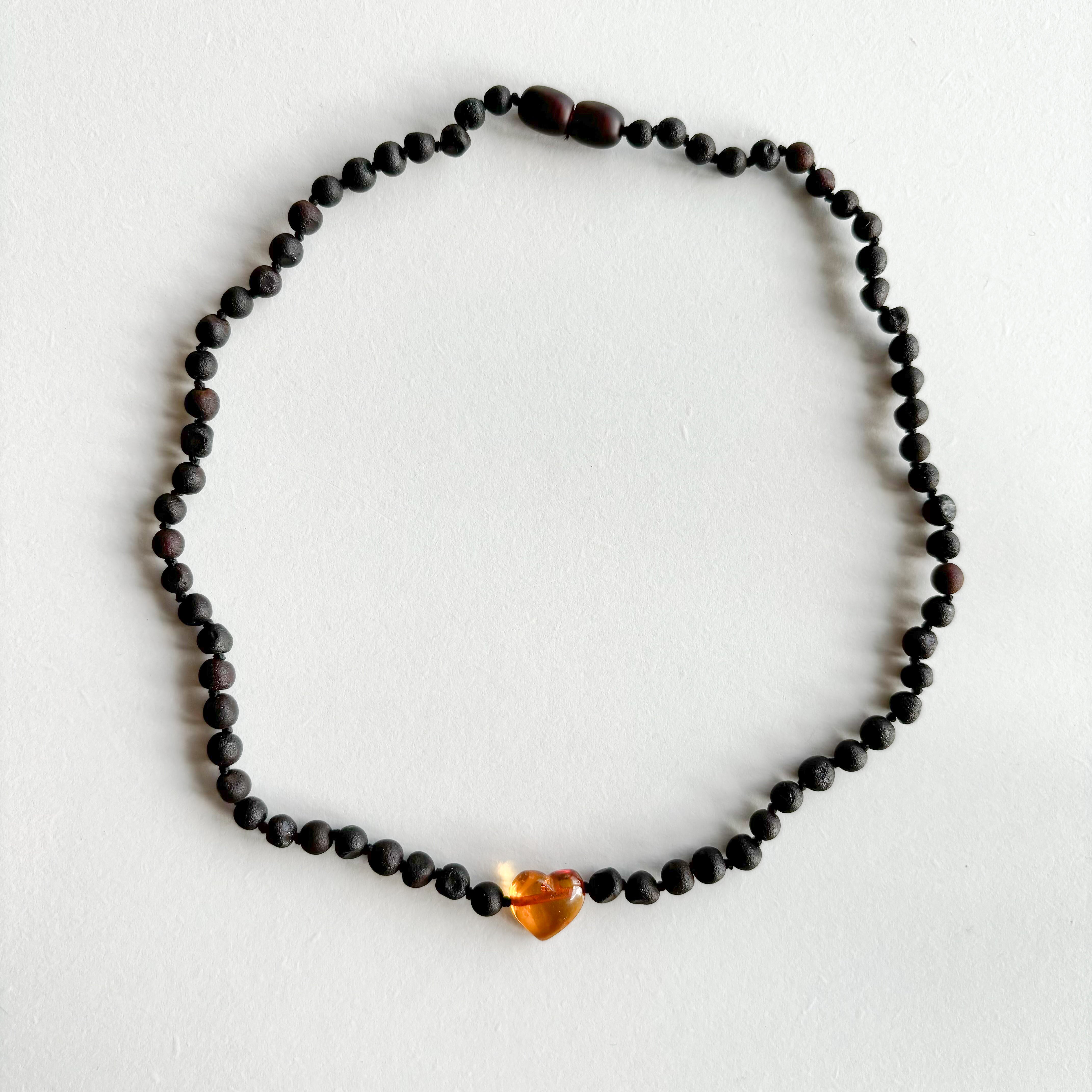 ______riapi.25さま専用ページ】 Amber Necklace with heart - Raw cherry - 42cm –  ehu&mommy