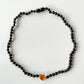Amber Necklace with heart - Raw cherry - 45cm