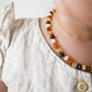 Amber Necklace - Unpolished Multi Colors - 32cm