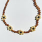 Amber Necklace with 5flowers -Raw cognac- 40cm