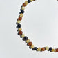 Amber Necklace - Unpolished Multi Colors - 32cm