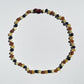 Amber Necklace - Unpolished Multi Colors - 40cm