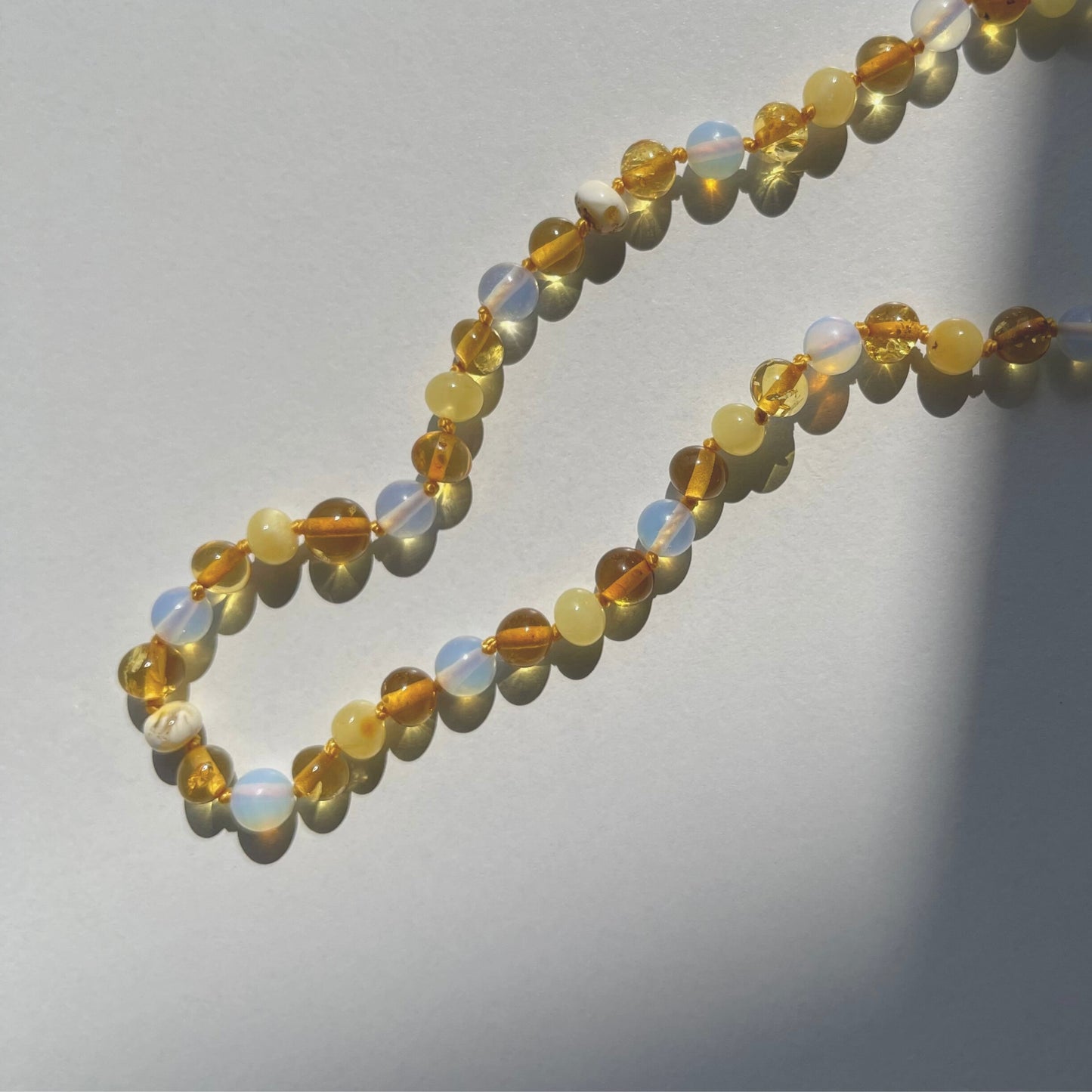 Amber Necklace - Chamomile - 40cm