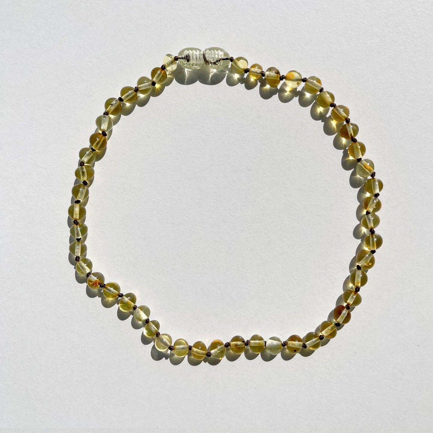 Amber Necklace - Lemon - 32cm