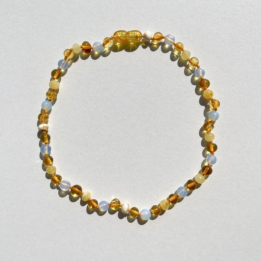 Amber Necklace -  Chamomile - 32cm