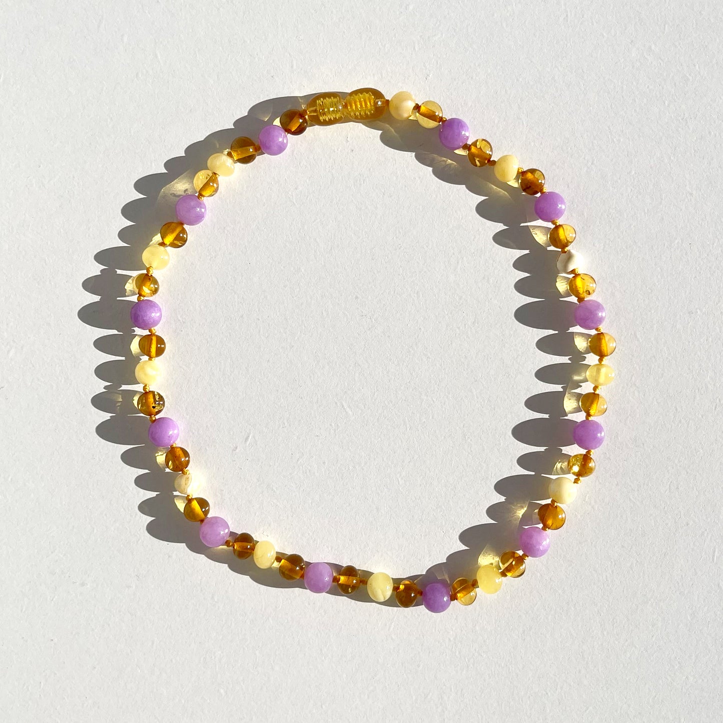 Amber Necklace - Lavender - 32cm